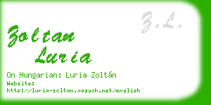 zoltan luria business card